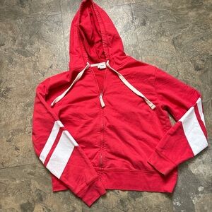 J.Crew Dark Pink/Red Zip Up Hoodie